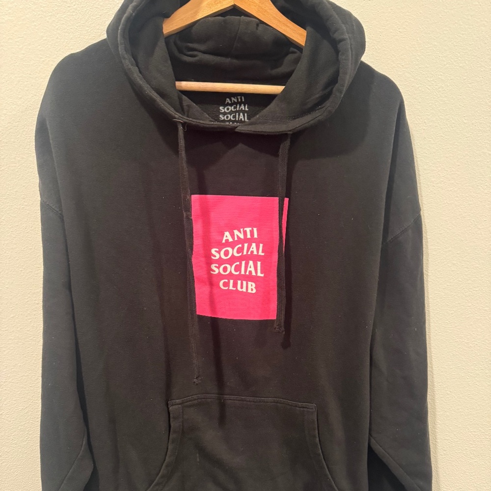 Antisocial Social Club Box Logo Hoodie RARE